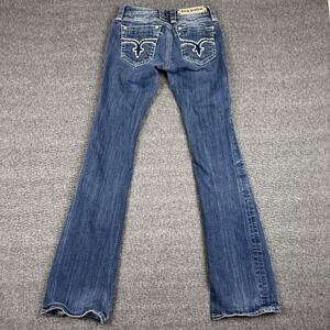 Rock Revival Jeans Womens 25 Blue Erin Boot Cut Embroidered Denim Pockets Y2K